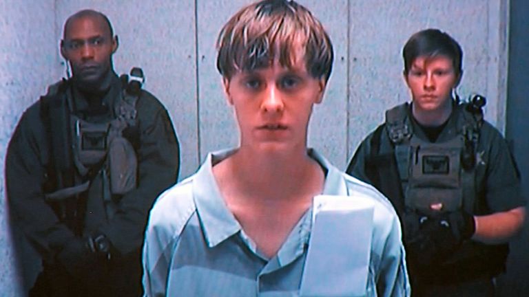 Dylann Roof became the first person in America to be sentenced to death for a federal hate crime in 2017. Pic: REUTERS/POOL/File Photo/File Photo