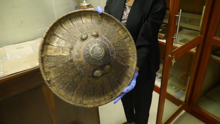 This intricately designed shield was used during the Battle of Magdala 