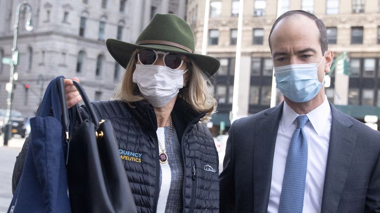 Eva Andersson-Dubin arrives at court in New York