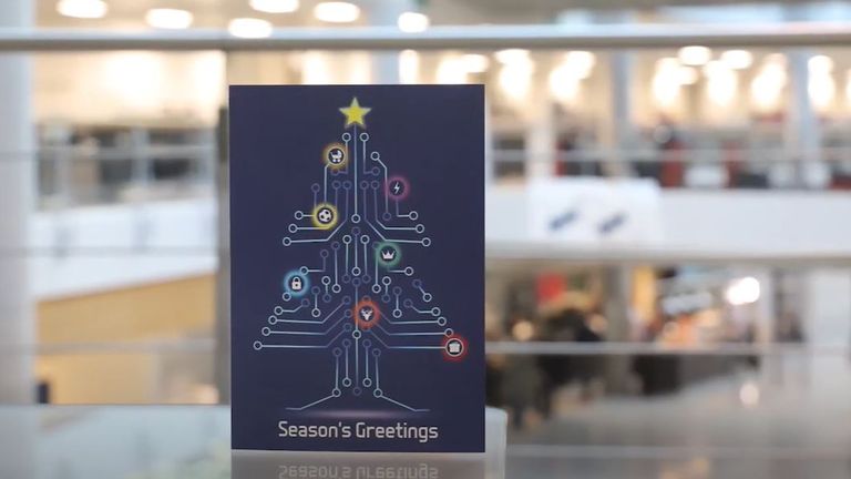 GCHQ has released this year&#39;s Christmas card. Pic: GCHQ