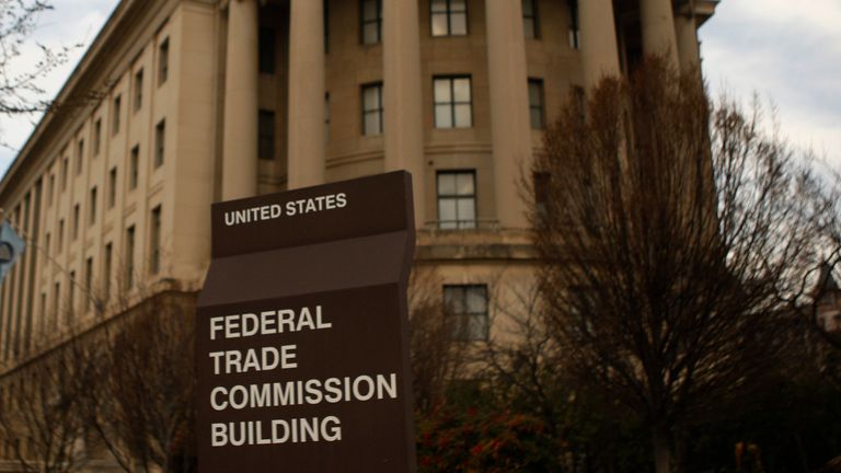 Gedung Komisi Perdagangan Federal terlihat di Washington pada 4 Maret 2012.
