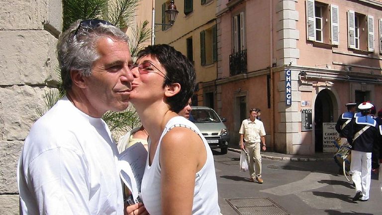 Undated handout photo issued by US Department of Justice of Ghislaine Maxwell with Jeffrey Epstein, which has been shown to the court during the sex trafficking trial of Maxwell in the Southern District of New York. The British socialite is accused of preying on vulnerable young girls and luring them to massage rooms to be molested by Epstein between 1994 and 2004. Issue date: Wednesday December 8, 2021.