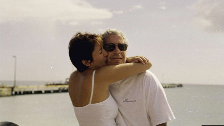 Undated handout photo issued by US Department of Justice of Ghislaine Maxwell with Jeffrey Epstein, which has been shown to the court during the sex trafficking trial of Maxwell in the Southern District of New York. The British socialite is accused of preying on vulnerable young girls and luring them to massage rooms to be molested by Epstein between 1994 and 2004. Issue date: Wednesday December 8, 2021.