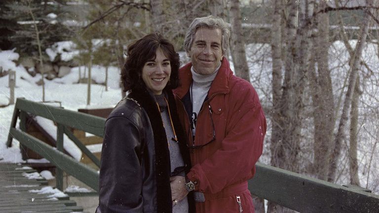 Undated handout photo issued by US Department of Justice of Ghislaine Maxwell with Jeffrey Epstein, which has been shown to the court during the sex trafficking trial of Maxwell in the Southern District of New York. The British socialite is accused of preying on vulnerable young girls and luring them to massage rooms to be molested by Epstein between 1994 and 2004. Issue date: Wednesday December 8, 2021.