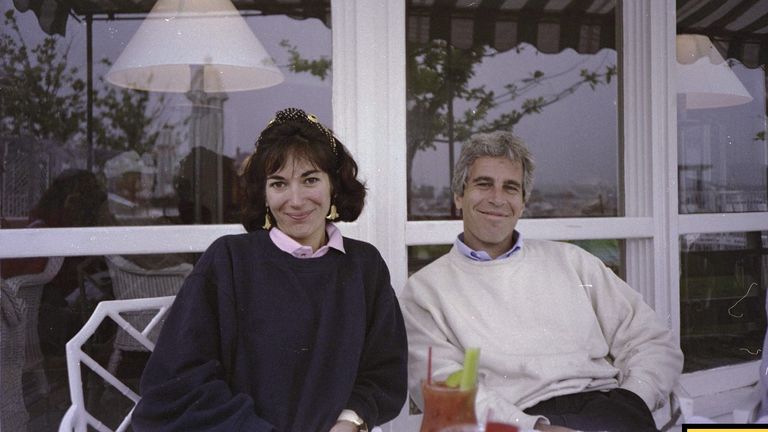 Undated handout photo issued by US Department of Justice of Ghislaine Maxwell with Jeffrey Epstein, which has been shown to the court during the sex trafficking trial of Maxwell in the Southern District of New York. The British socialite is accused of preying on vulnerable young girls and luring them to massage rooms to be molested by Epstein between 1994 and 2004. Issue date: Wednesday December 8, 2021.