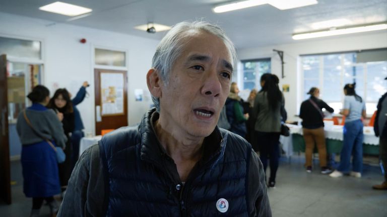 Pictured :man at tea party in north london
Hong Kongers warn of &#39;social conflict&#39; as new arrivals to UK struggle to find jobs, housing and school places

