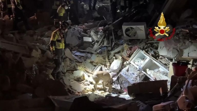 Search for survivors after Sicily building collapse