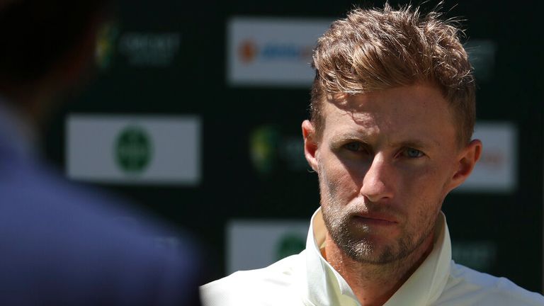 Captain Joe Root looked shellshocked after the embarrassing defeat. Pic: AP