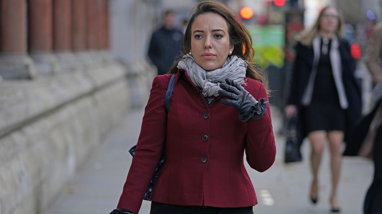 Stella Morris arrives at the Royal Courts of Justice in London, where her partner Julian Assange is due to find out whether senior judges will overturn a decision not to extradite him to the US when the High Court gives its ruling on his case on Friday. Picture date: Friday December 10, 2021.

