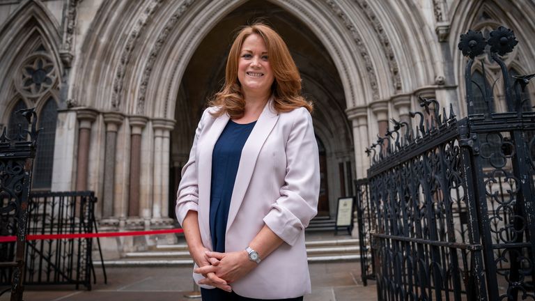 Previously unissued photo of Conservative MP for Burton Kate Griffiths outside the Royal Courts of Justice in London. Former Conservative minister Andrew Griffiths has been found to have raped and physically abused his wife by a family court judge who considered evidence at a private trial. Picture date: Thursday July 15, 2021.
