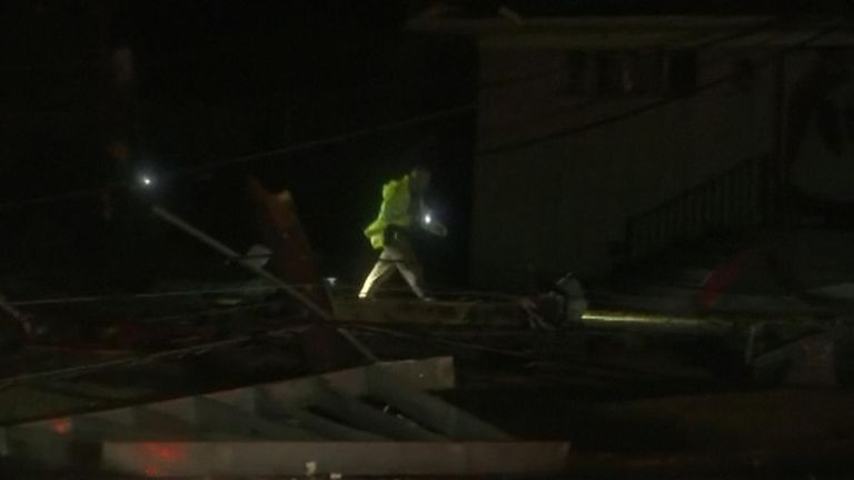 Emergency crews at work following the devastation in Kentucky