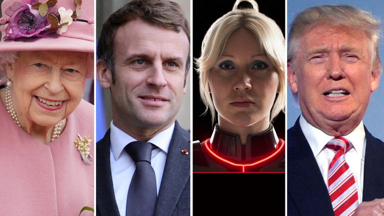 Some of the events coming up in 2022, as represented by the Queen, Emmanuel Macron, Agnetha Faltskog and Donald Trump