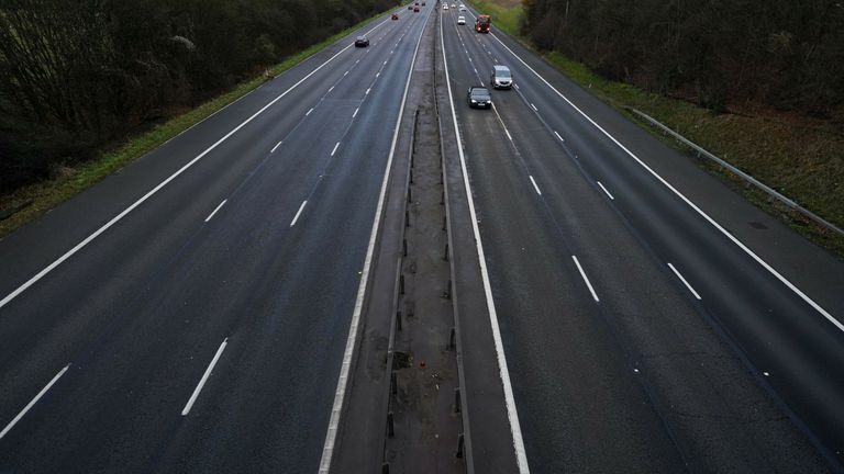 Motorists this morning on the M40 close to Warwick. People in England are advised to now work from home if they can, as part of the government&#39;s Plan B guidance. New restrictions have come into force to slow the spread of the Omicron variant of coronavirus. Picture date: Monday December 13, 2021.