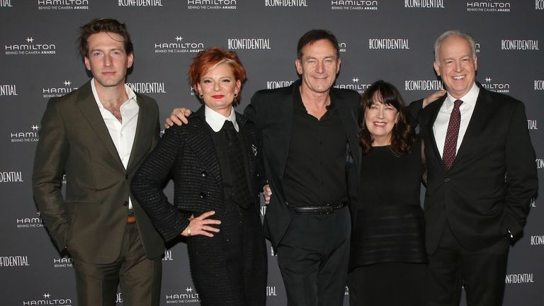 Mass director Fran Kranz and stars Martha Plimpton, Jason Isaacs, Ann Dowd, Reed Birney at the Hamilton Behind the Camera Awards in Los Angeles on November 13, 2021. Pic: AP/Faye Sadou/MediaPunch /IPX 