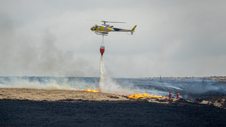 Fire broke out on Marsden Moor in April 2021. Pic: Victoria Holland via National Trust