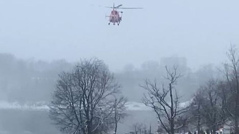 Coast Guard diver pulls body from car above Niagara Falls. Pic: Drew Orton 