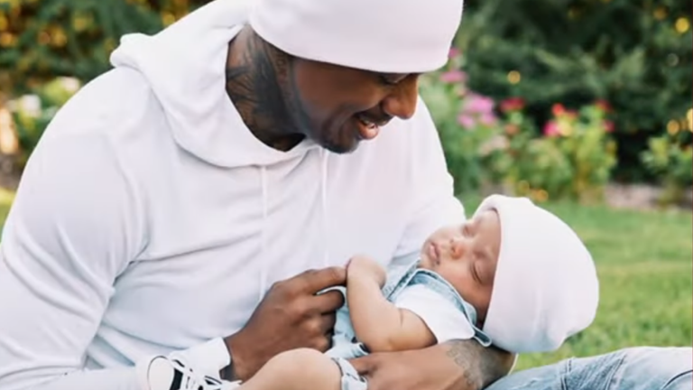 Nick Cannon with his youngest son Zen.