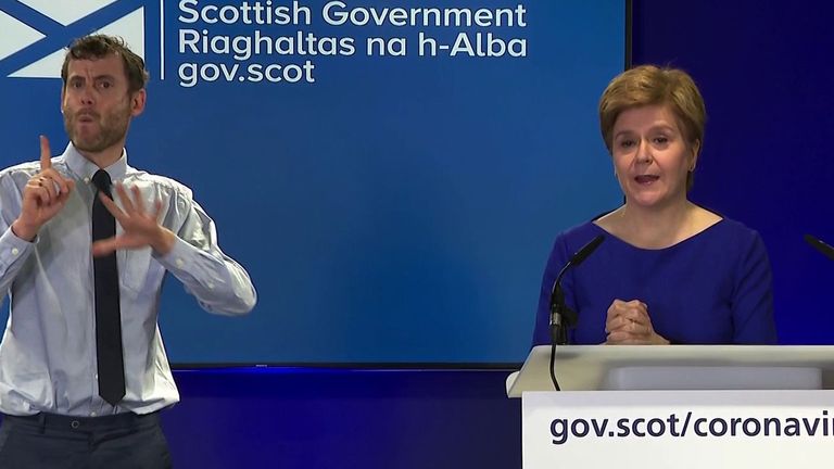 Nicola Sturgeon says Omicron is now the dominant COVID variant in Scotland and the current R number is likely above 4.