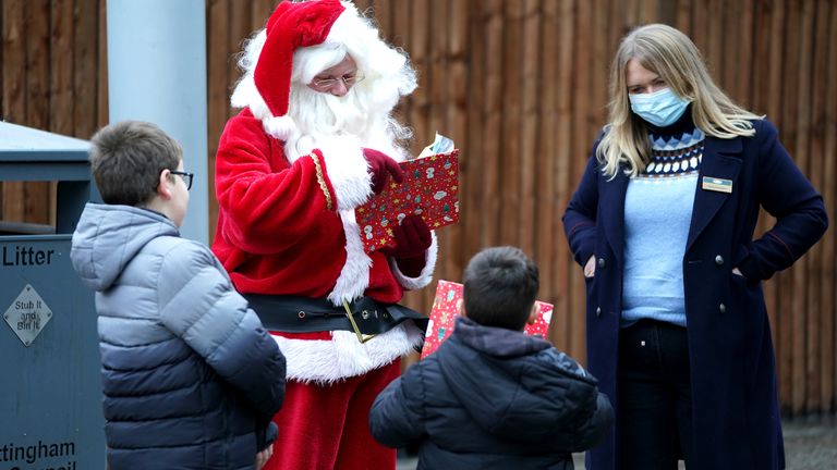 Christmas shoppers in Nottingham City Centre as the government refused to rule out introducing further restrictions to slow the spread of the Omicron variant of coronavirus Picture date: Monday December 20, 2021.
