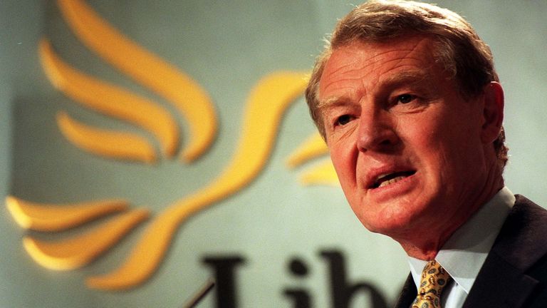 File photo dated 04/04/97 of Liberal Democratic leader Paddy Ashdown at the party's election manifesto launch. Mr Ashdown wanted to redesign the House of Commons as a symbol of his party's joint reform agenda with New Labour, according to newly-released official papers. Files released by the National Archives show Mr Ashdown was keen to expand co-operation between the two parties - dubbed 