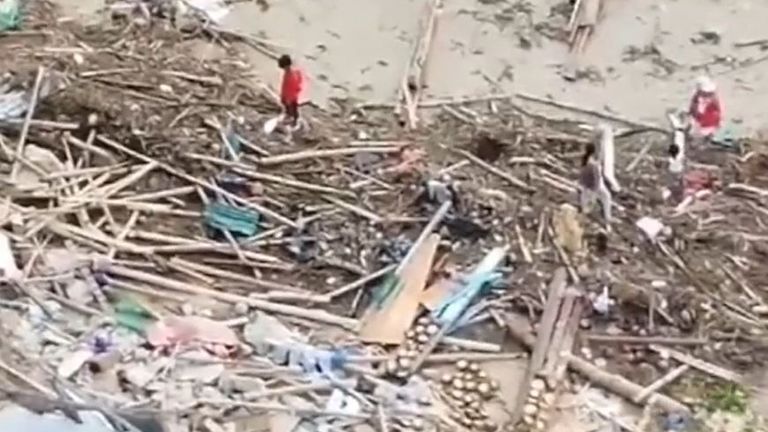 Typhoon Rai ripped through the western Philippine island of Palawan