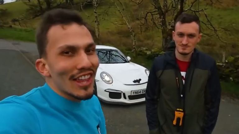 David Murray (right) and Timur Khayrov, both 30, who were given suspended jail terms and were also ordered to carry out 200 hours of unpaid work and banned from driving for 18 months at Caernarfon Crown Court