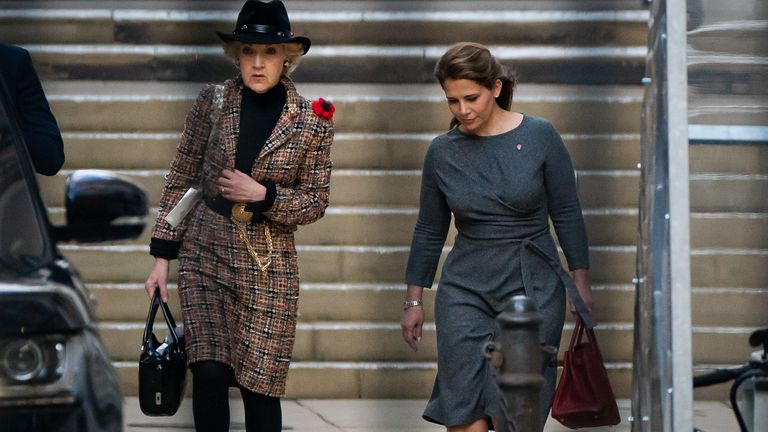 Princess Haya (right) leaving the Royal Courts of Justice in London in October this year. 