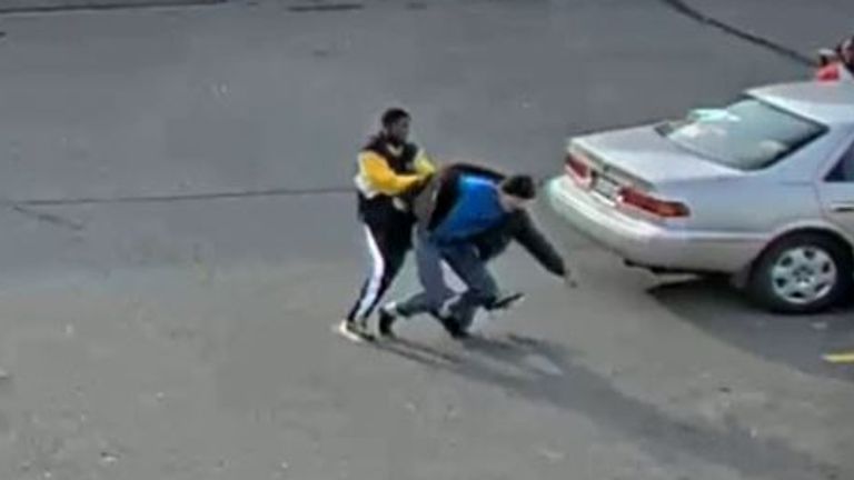 Purse snatcher is caught by bystander in car park