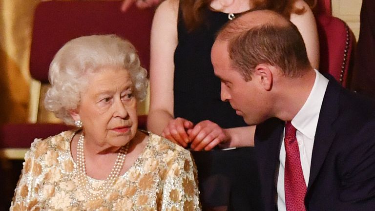 The Queen with the Duke of Cambridge in 2018