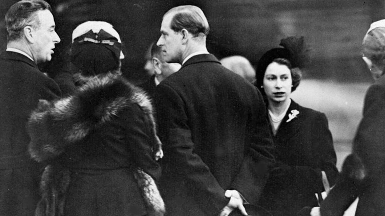 The Queen at London airport on 7 February 1952. Pic: AP