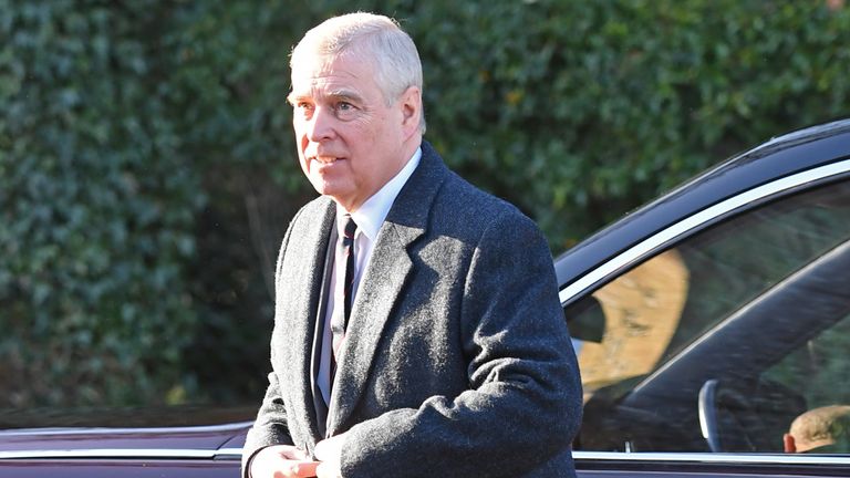 Le prince Andrew en janvier 2020