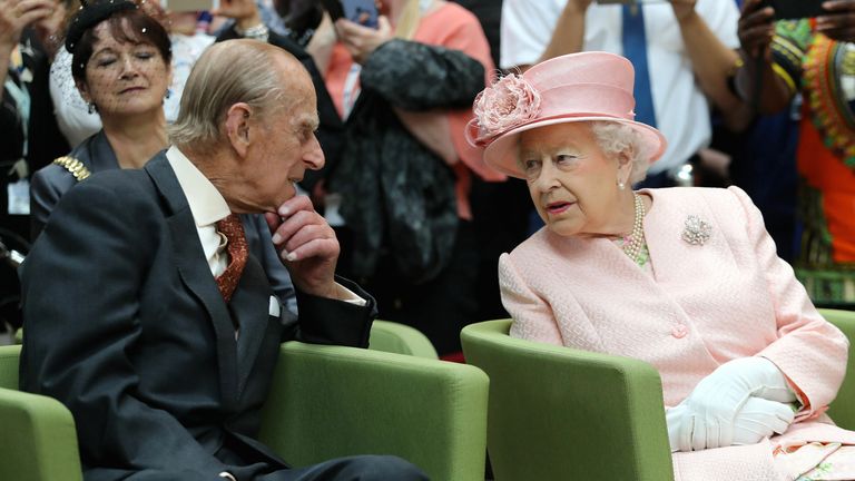 The Queen and the Duke of Edinburgh in 2016