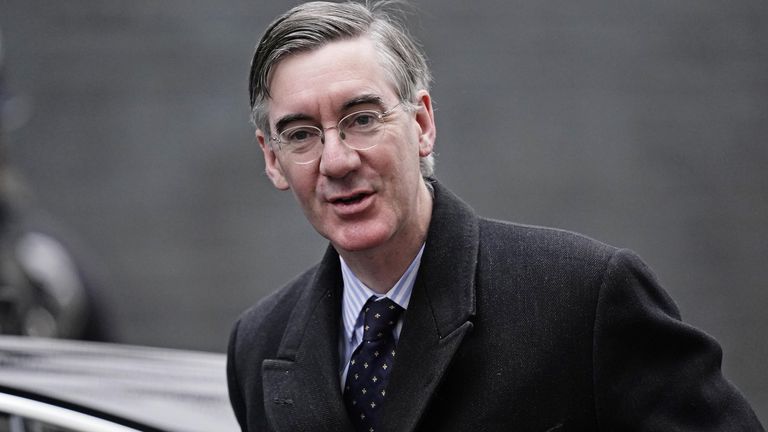 Leader of the House of Commons Jacob Rees-Mogg arrives in Downing Street, London