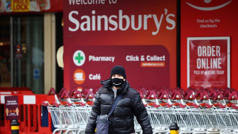 Sainsbury&#39;s said signs and security guards will help to &#39;keep everyone safe&#39;. File pic