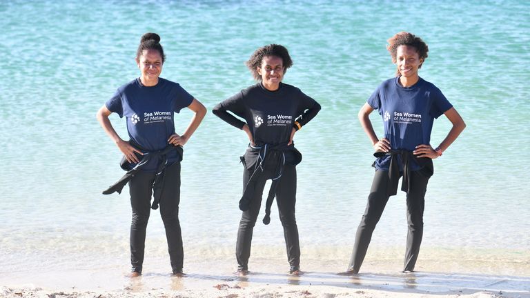 پروژه زنان دریایی ملانزی توسط برنامه محیط زیست سازمان ملل به رسمیت شناخته شده است.  عکس: UNEP / Roan Paul