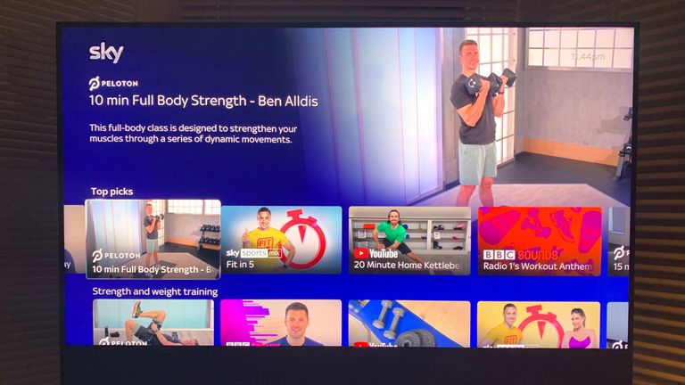 A range of fitness videos are available alongside television and movies