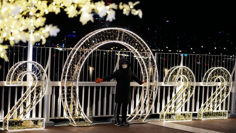 Seoul in South Korea is lit up with NYE decorations