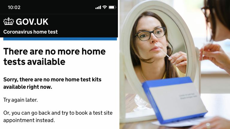 COMP - NHS runs out of Home test Kits
