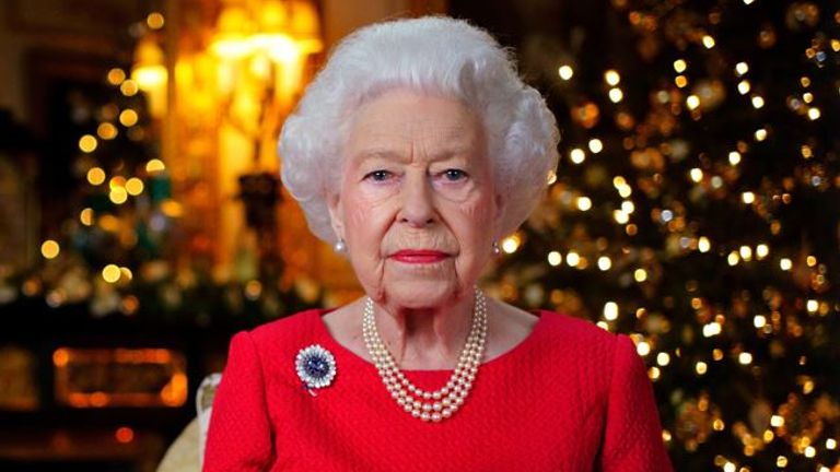 The Queen records her annual Christmas address