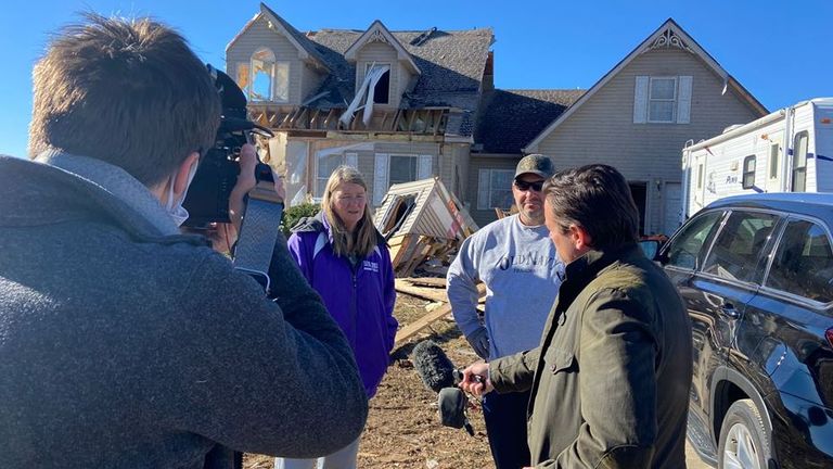 Despite the destruction to their home, Rhonda and Wayne Simpson say they are &#39;blessed&#39; to have survived