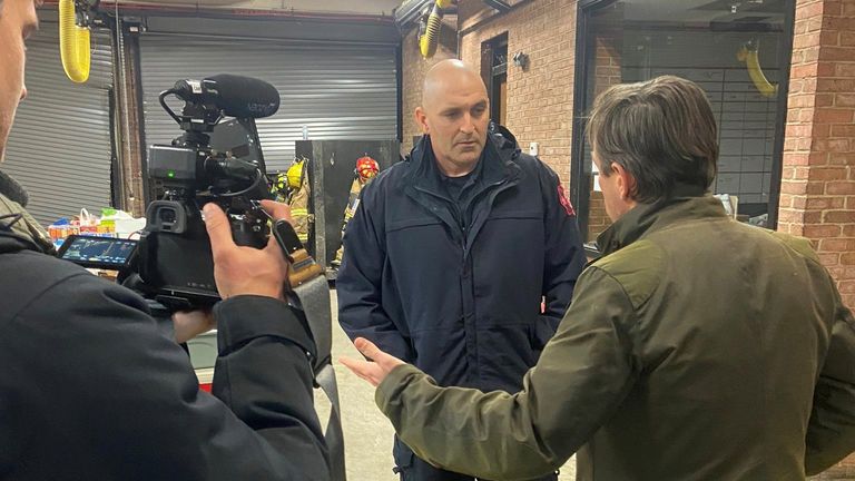 Fire chief Jeremy Creason asked his team to stay when the storm hit