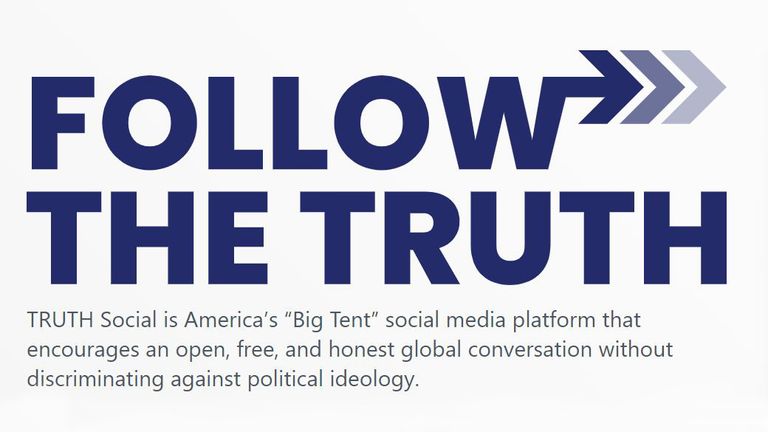 Donald Trump's TRUTH Social website is already allowing people to register for more information