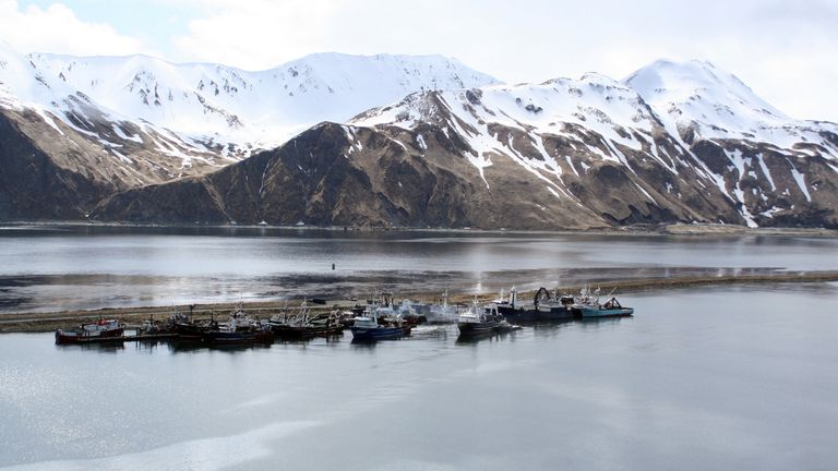 Unalaska - one of the areas that has seen record temperatures in December. File pic