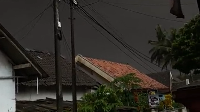 Mt Semeru volcano in East Java, Indonesia, erupted on December 4, sending huge clouds of ash into the sky.