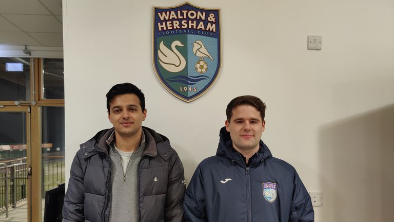 Sartej (left) and Jack. Pic Walton & Hersham FC