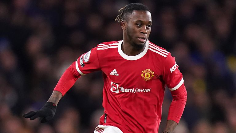 File photo dated 29-11-2021 of Manchester United&#39;s Aaron Wan-Bissaka, who has been banned from driving for six months and fined more than �30,000. Issue date: Monday December 20, 2021.
