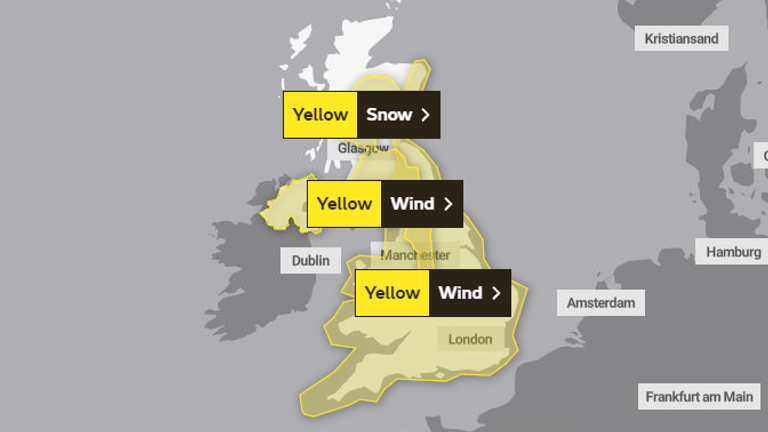 طوفان بارا روز سه شنبه به بریتانیا خواهد رسید.  عکس: Met Office