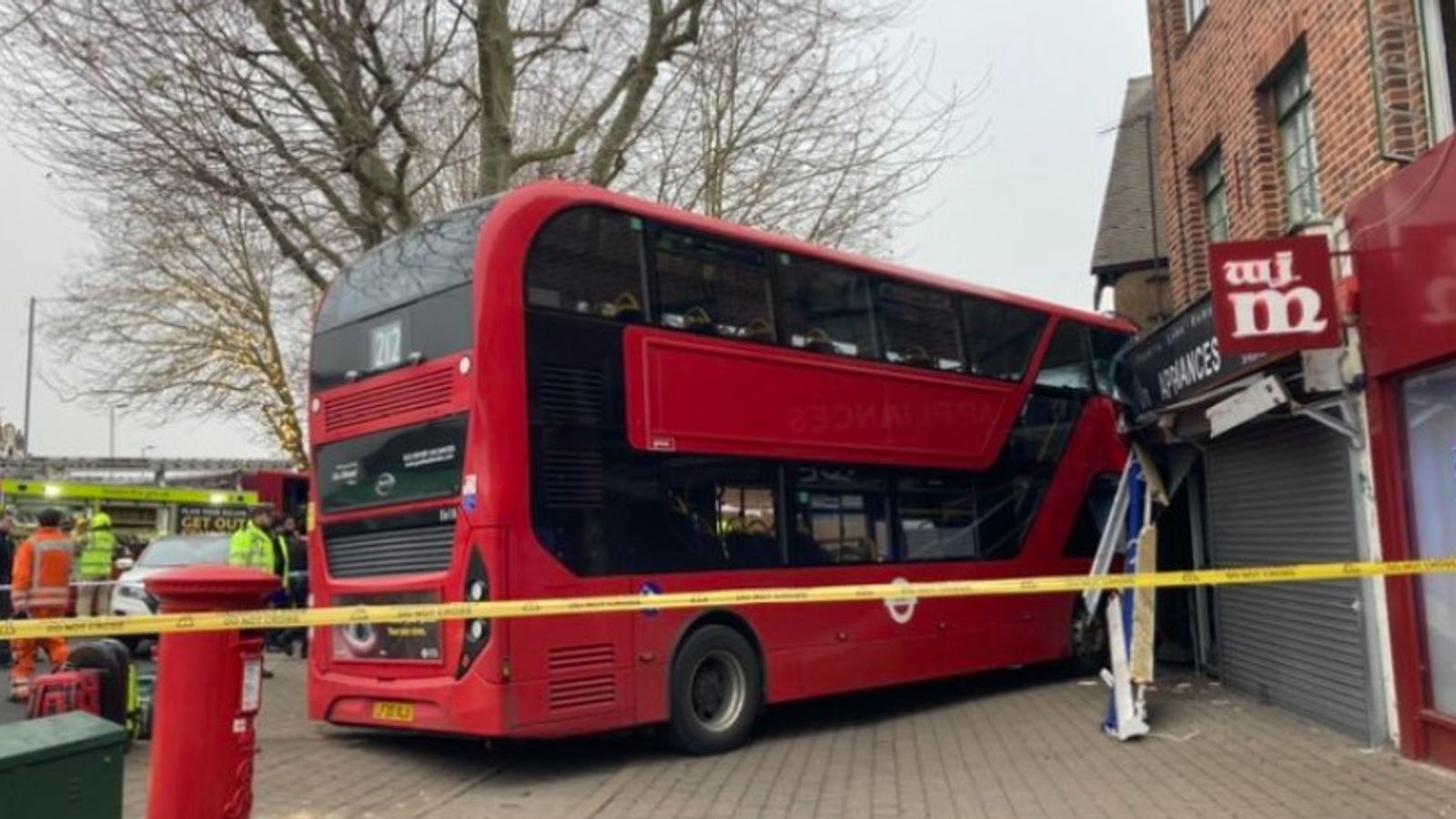 East London: Several injured after double-decker bus crashes into shop