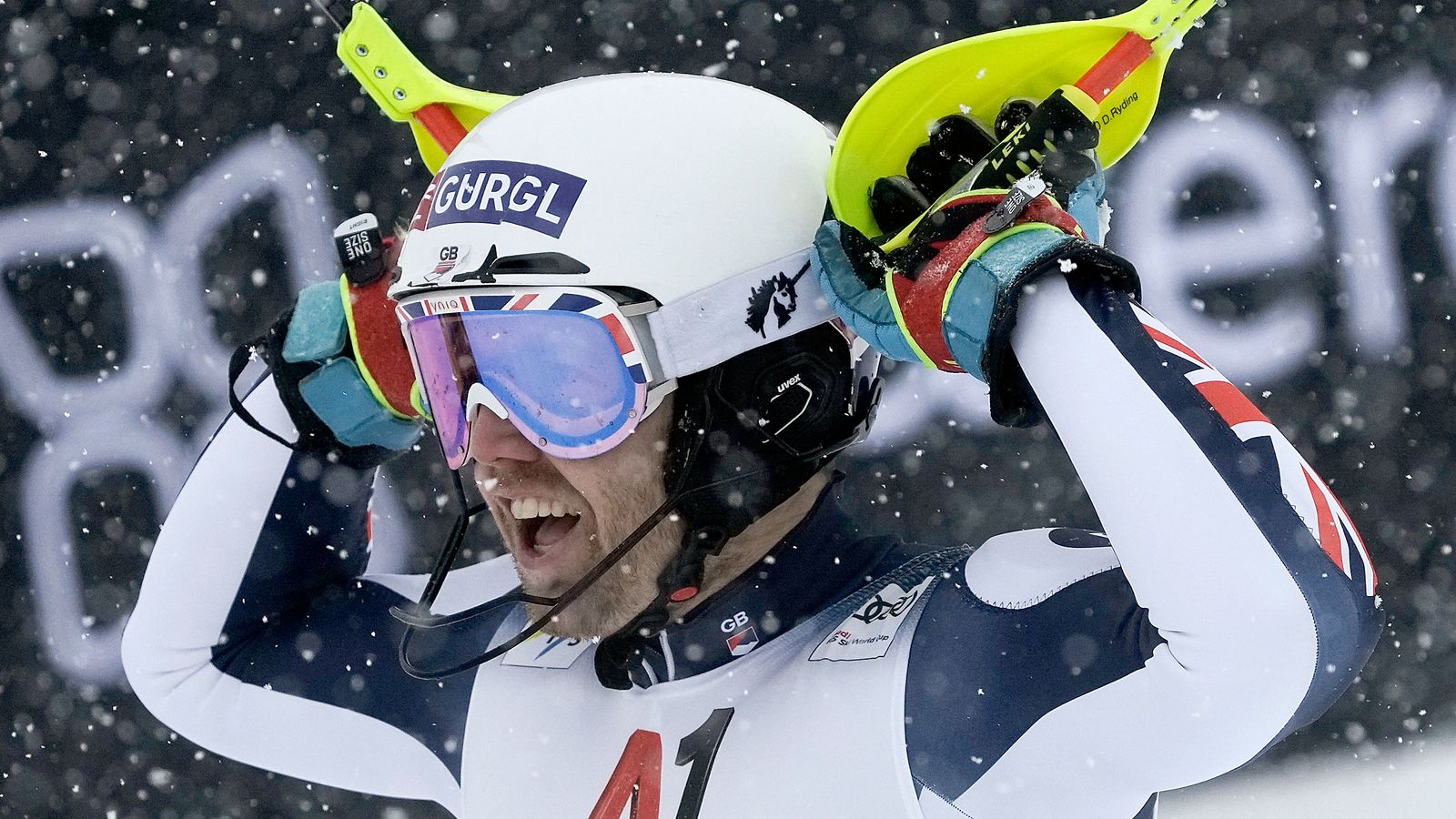 Skier Dave Ryding makes history to win Britain’s first gold in alpine skiing World Cup
