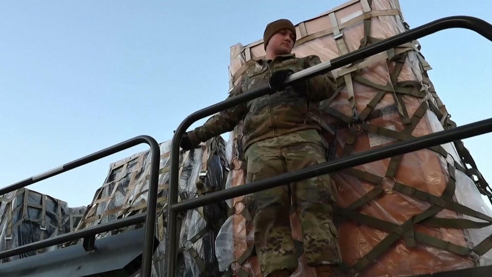 Ukraine: US loads military equipment to send to country amid fears of ...